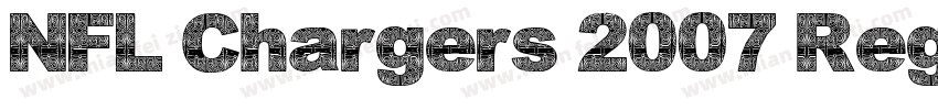 NFL Chargers 2007 Regular字体转换